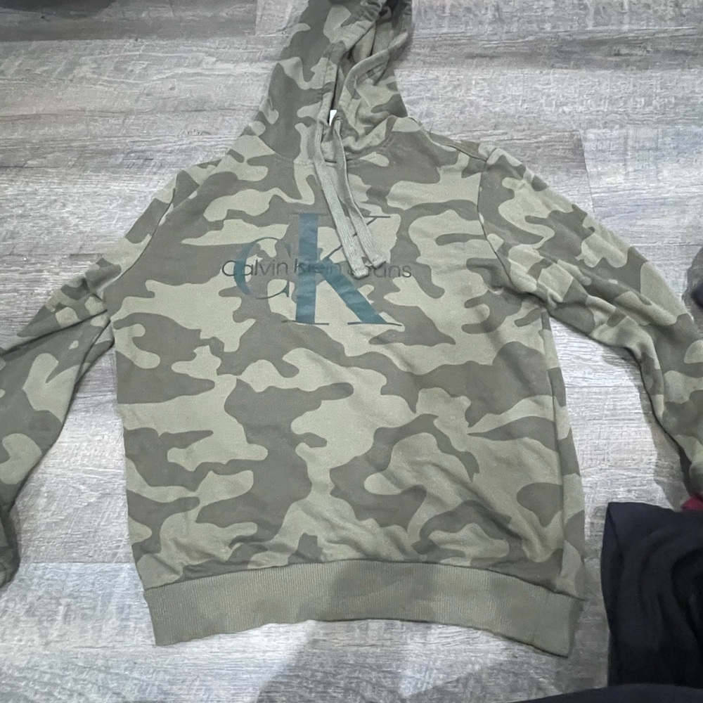 Calvin Klein Camouflage Hoodie - Green